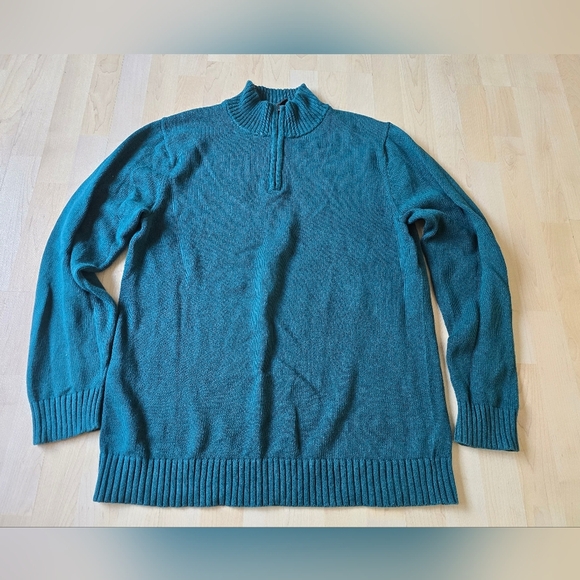L.L.Bean Quarter Zip Sweater Size Large Tall - Picture 2 of 12